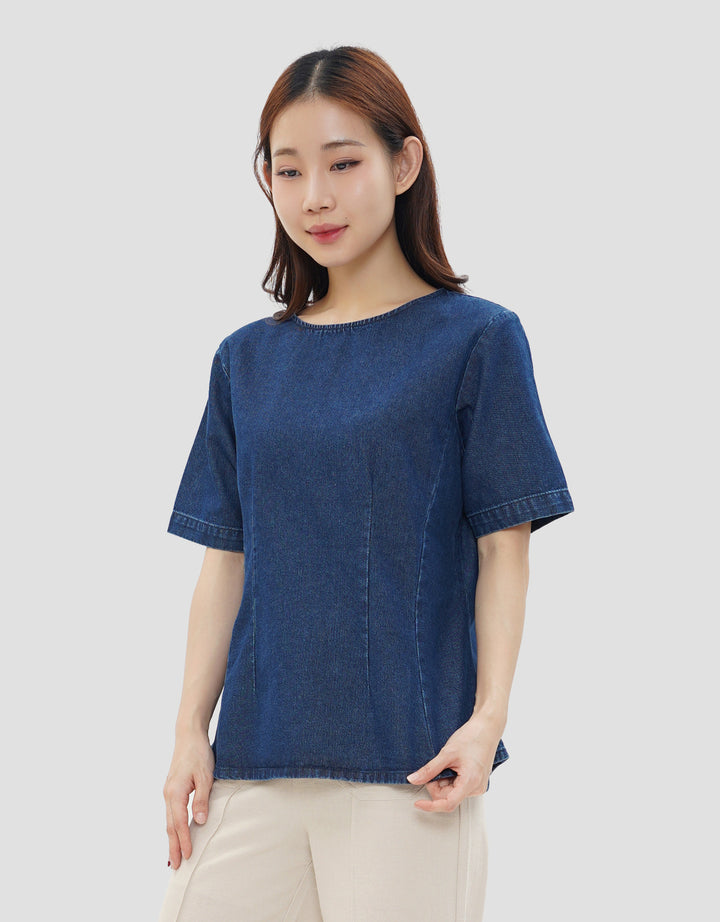 CONNEXION FITTED WAIST BLOUSE WANITA