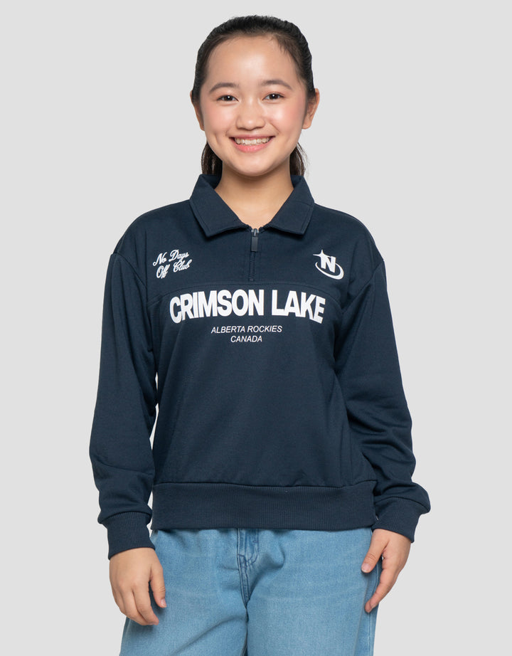 NEVADA ZIPPER CRIMSON LAKE SWEATER ANAK PEREMPUAN