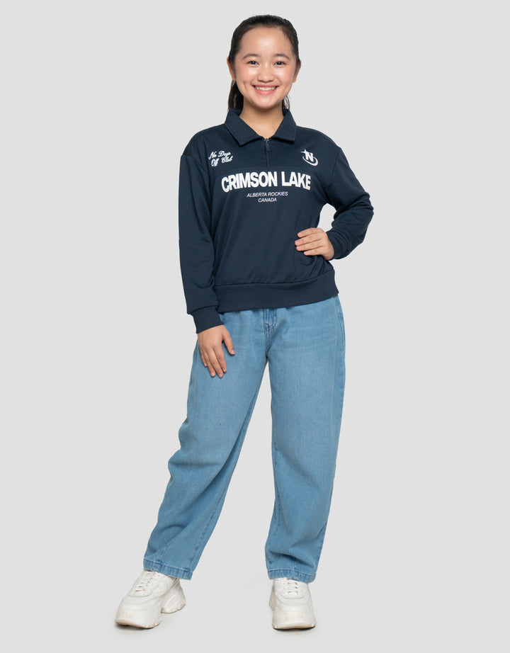 NEVADA ZIPPER CRIMSON LAKE SWEATER ANAK PEREMPUAN