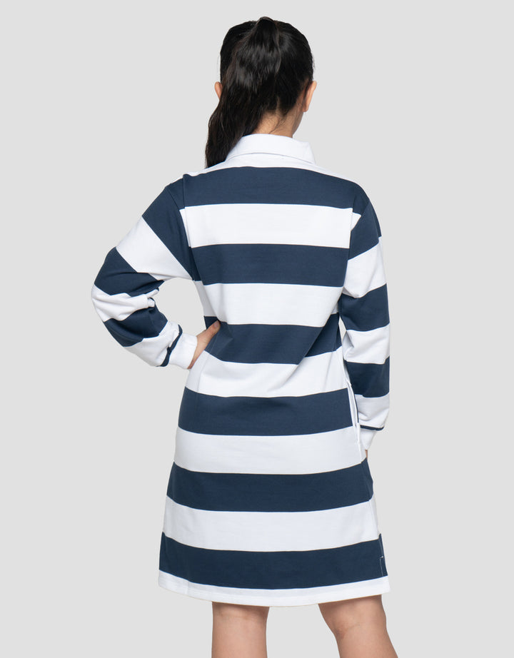 NEVADA RUGBY APLIKASI BEAR MIDI DRESS ANAK PEREMPUAN