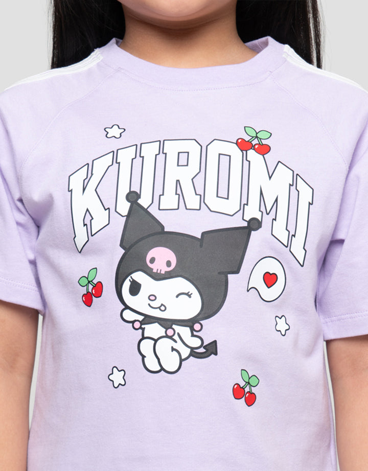 CHARACTER KUROMI PRINT KAOS ANAK PEREMPUAN