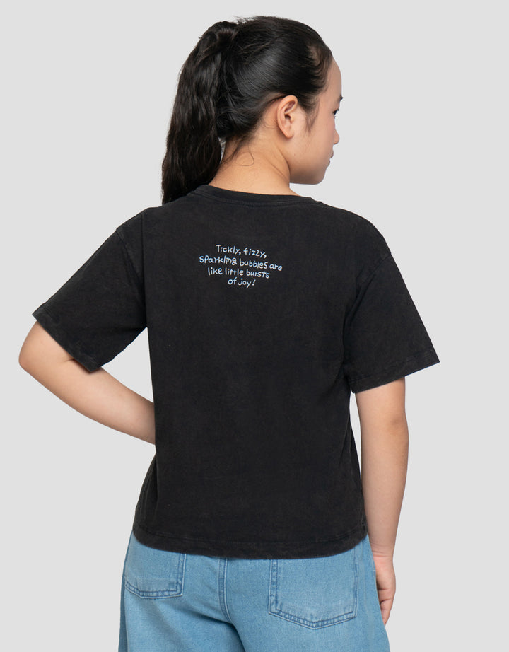 CHARACTER KUROMI WASHED PRINT KAOS ANAK PEREMPUAN