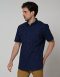 Details Short Sleeve Shirt Slub With Pocket