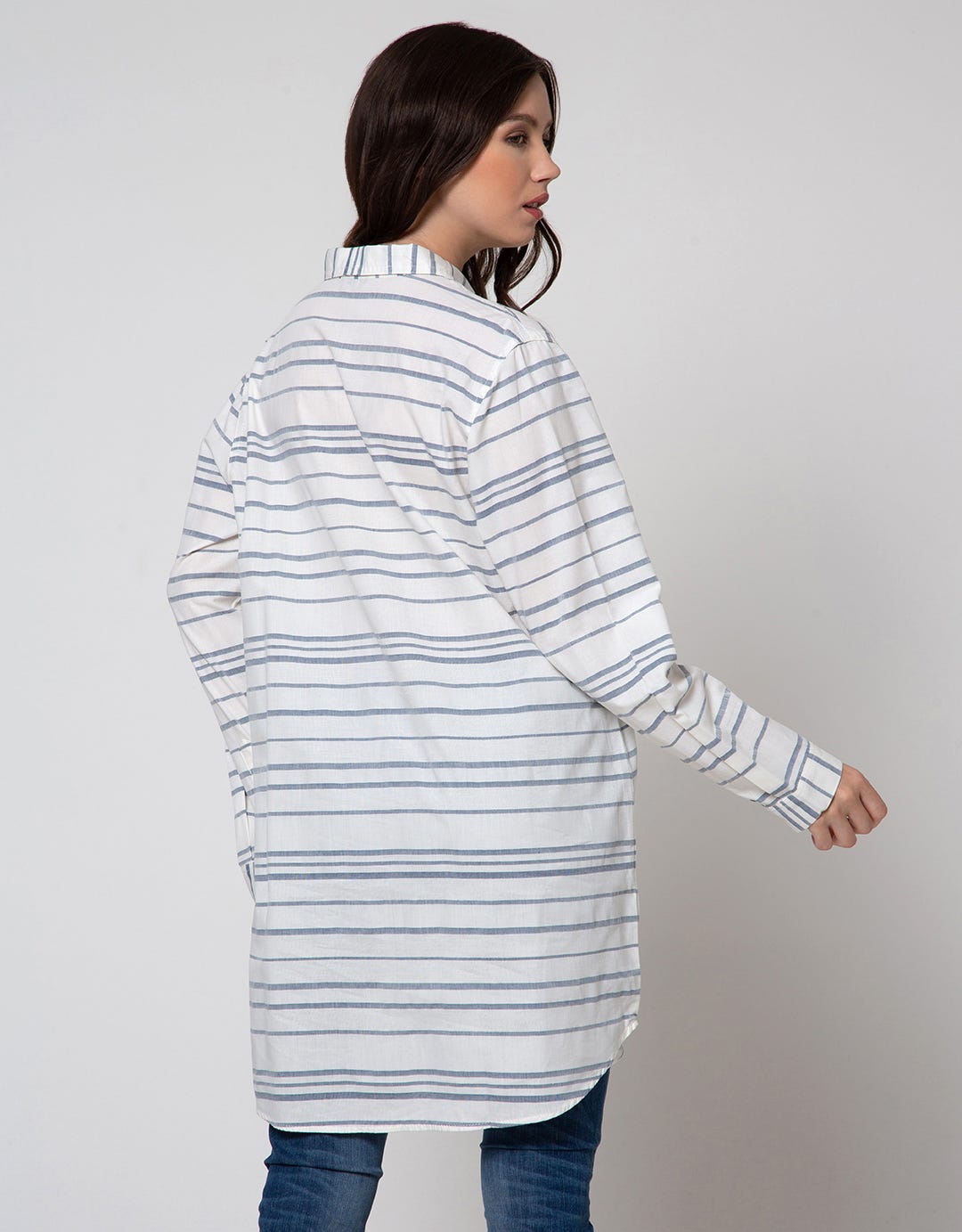 Cardinal Femme Kemeja Print Garis