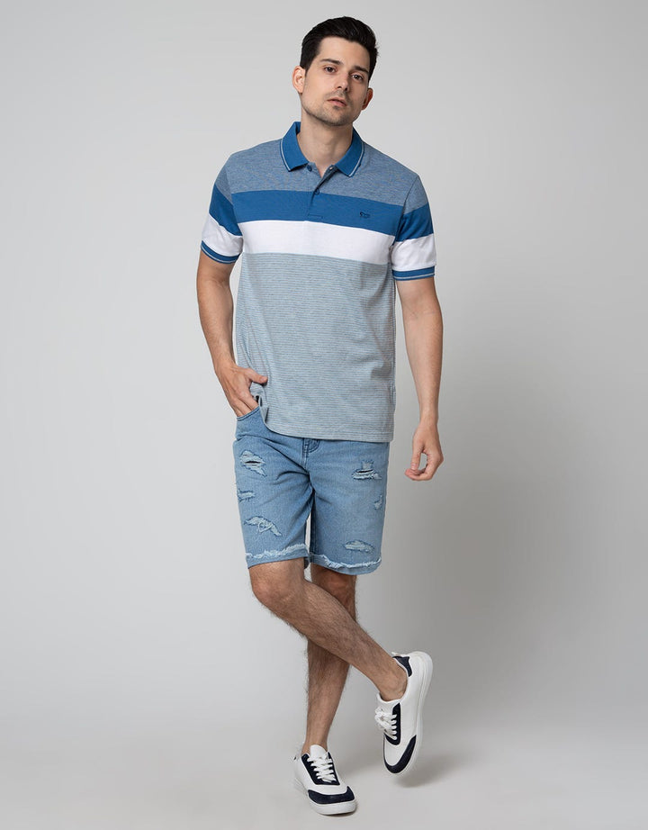 Walrus Kaos Polo Salur Stripe Pria
