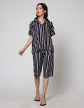 St. Yves Short Sleeve Pyjama Capri Stripe
