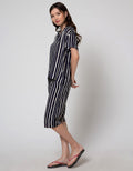 St. Yves Short Sleeve Pyjama Capri Stripe