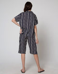 St. Yves Short Sleeve Pyjama Capri Stripe