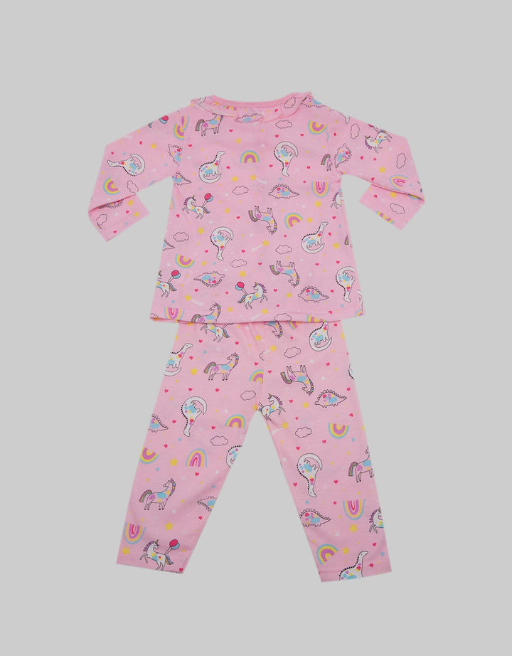 Pipiniko Rainbow Print Set Piyama Anak Perempuan