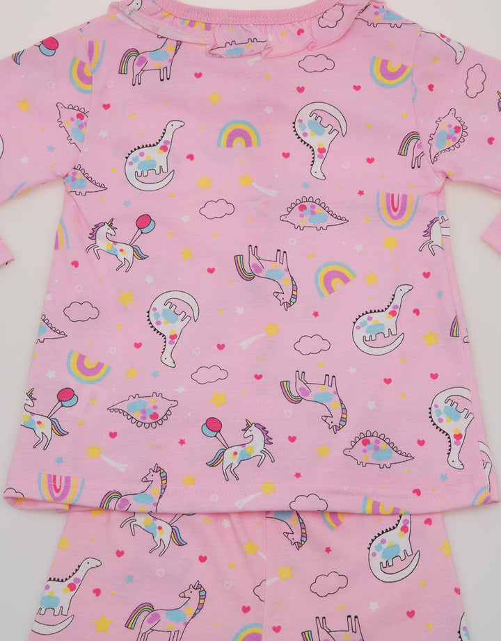 Pipiniko Rainbow Print Set Piyama Anak Perempuan