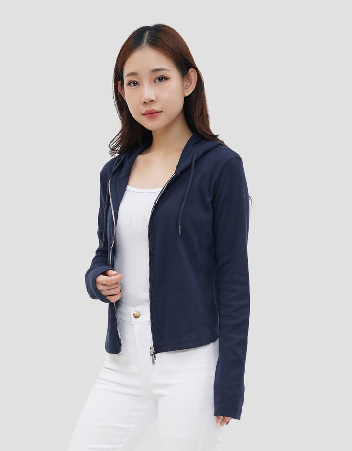 NEVADA RIB DOUBLE ZIPPER JAKET WANITA