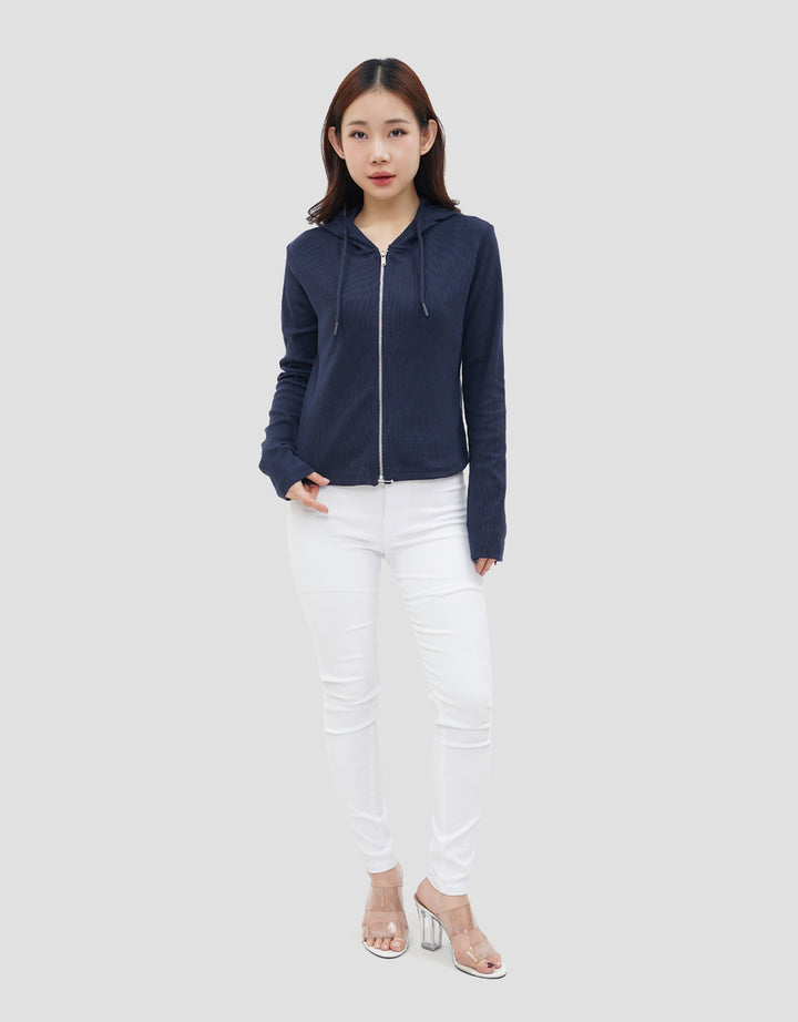 NEVADA RIB DOUBLE ZIPPER JAKET WANITA