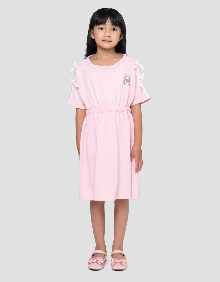 CHARACTER PAW PATROL LENGAN LIS PITA MIDI DRESS ANAK PEREMPUAN