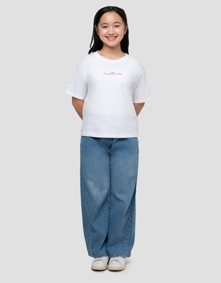 CHARACTER SPONGEBOB UNDERWATER CITY KAOS ANAK PEREMPUAN
