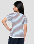 LITTLE M RIB STRIPE KAOS ANAK PEREMPUAN