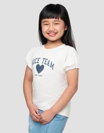 LITTLE M NICE TEAM PRINT KAOS ANAK PEREMPUAN