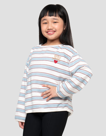 LITTLE M STRIPE KAOS ANAK PEREMPUAN
