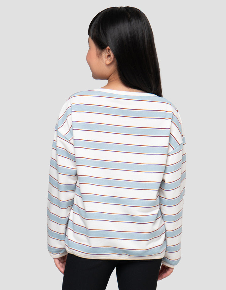 LITTLE M STRIPE KAOS ANAK PEREMPUAN