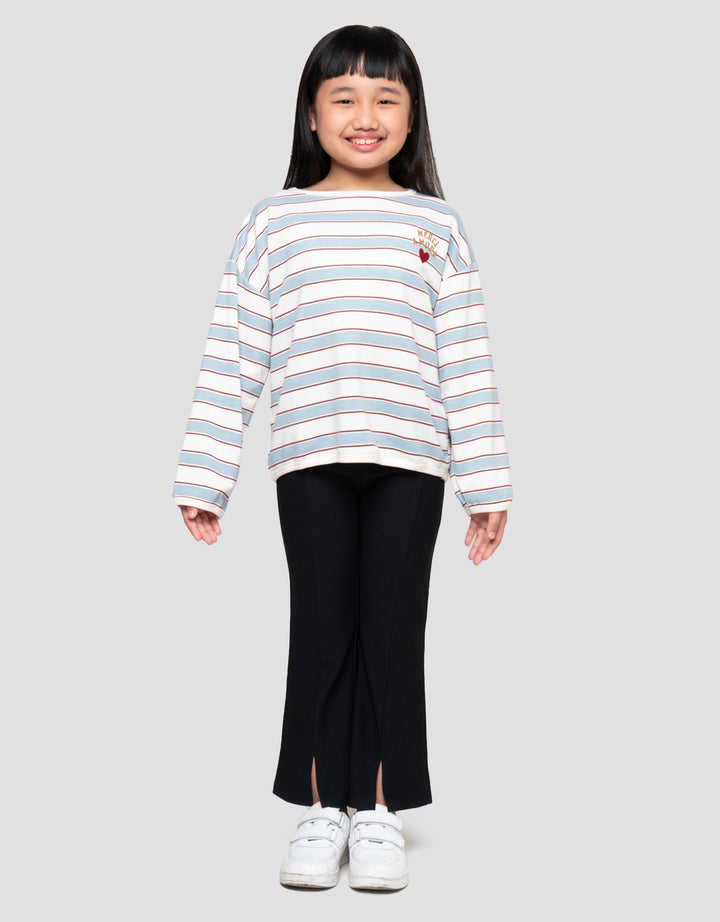 LITTLE M STRIPE KAOS ANAK PEREMPUAN