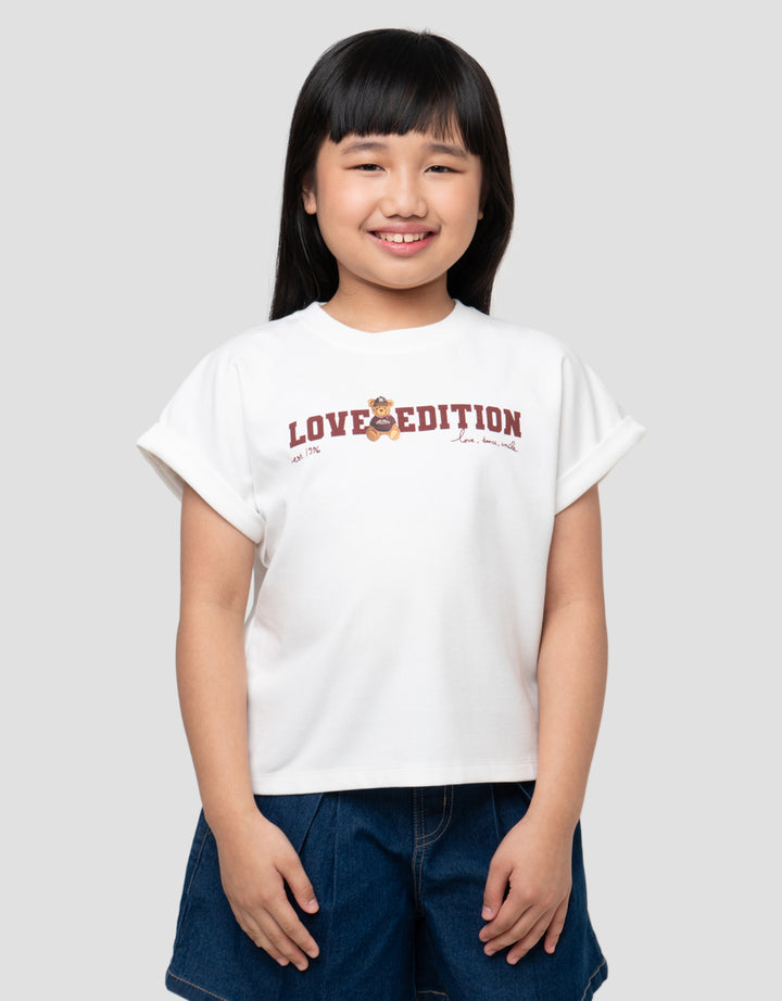 LITTLE M LOVE EDITION KAOS ANAK PEREMPUAN