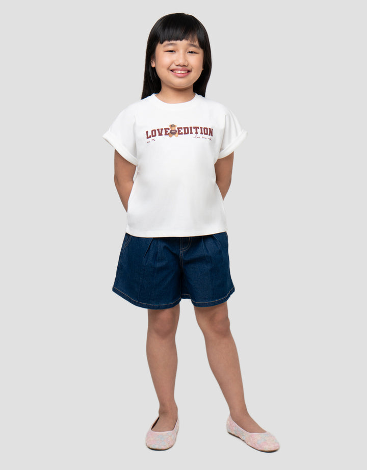 LITTLE M LOVE EDITION KAOS ANAK PEREMPUAN