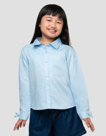 LITTLE M RUFFLE COLLAR KEMEJA ANAK PEREMPUAN
