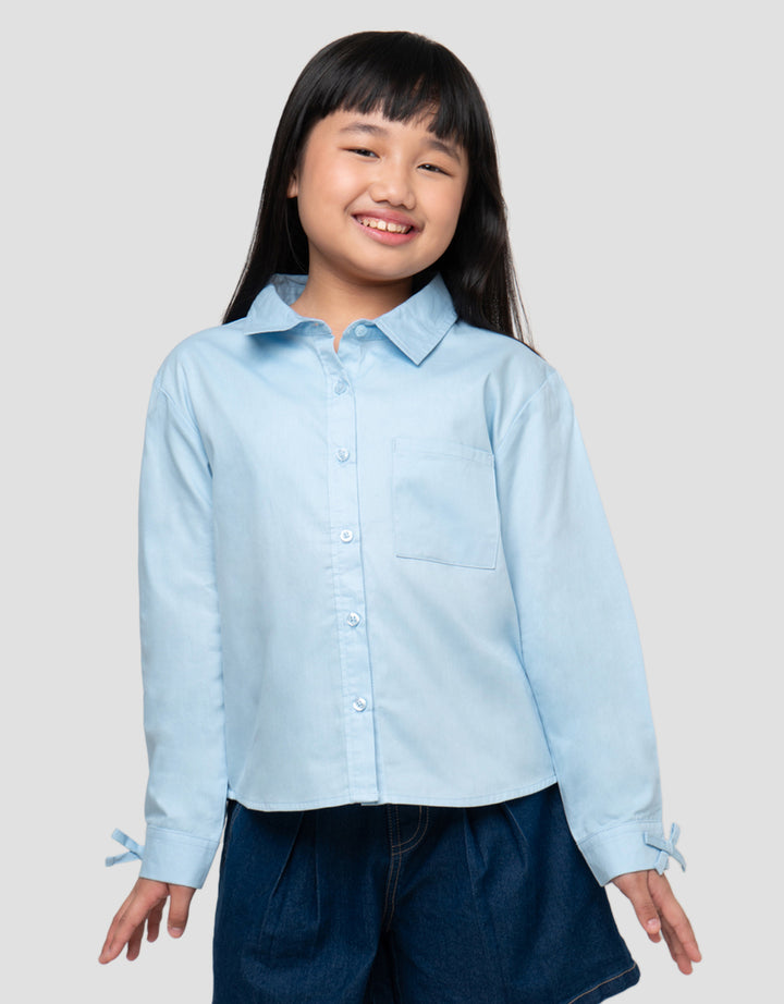 LITTLE M RUFFLE COLLAR KEMEJA ANAK PEREMPUAN