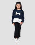 LITTLE M APLIKASI PITA SWEATER ANAK PEREMPUAN