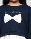 LITTLE M APLIKASI PITA SWEATER ANAK PEREMPUAN