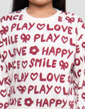LITTLE M LOVE HAPPY SWEATER ANAK PEREMPUAN