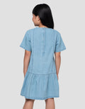 LITTLE M MIDI DRESS DENIM ANAK PEREMPUAN