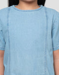 LITTLE M MIDI DRESS DENIM ANAK PEREMPUAN