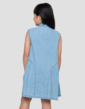 LITTLE M KERAH POLO MIDI DRESS ANAK PEREMPUAN