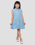 LITTLE M KERAH POLO MIDI DRESS ANAK PEREMPUAN