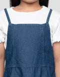 LITTLE M 2 PCS OVERALL MIDI DRESS ANAK PEREMPUAN