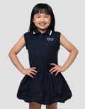 LITTLE M BALOON STRIPE MIDI DRESS ANAK PEREMPUAN