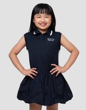 LITTLE M BALOON STRIPE MIDI DRESS ANAK PEREMPUAN