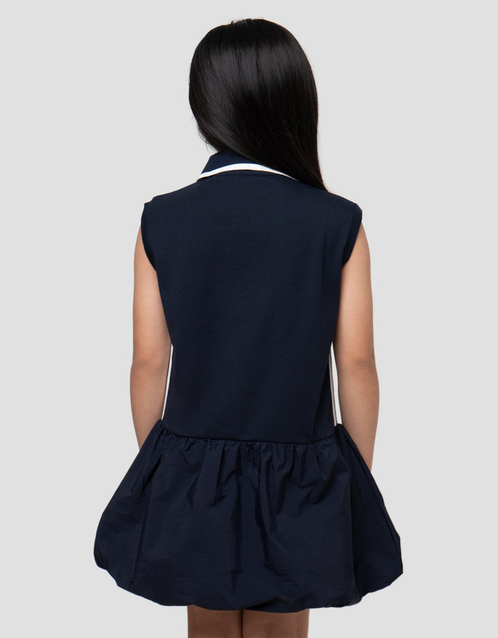 LITTLE M BALOON STRIPE MIDI DRESS ANAK PEREMPUAN