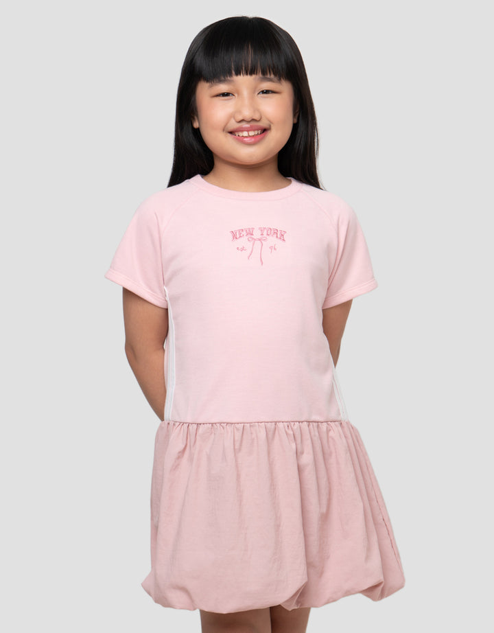 LITTLE M BALOON STRIPE TWO MIDI DRESS ANAK PEREMPUAN