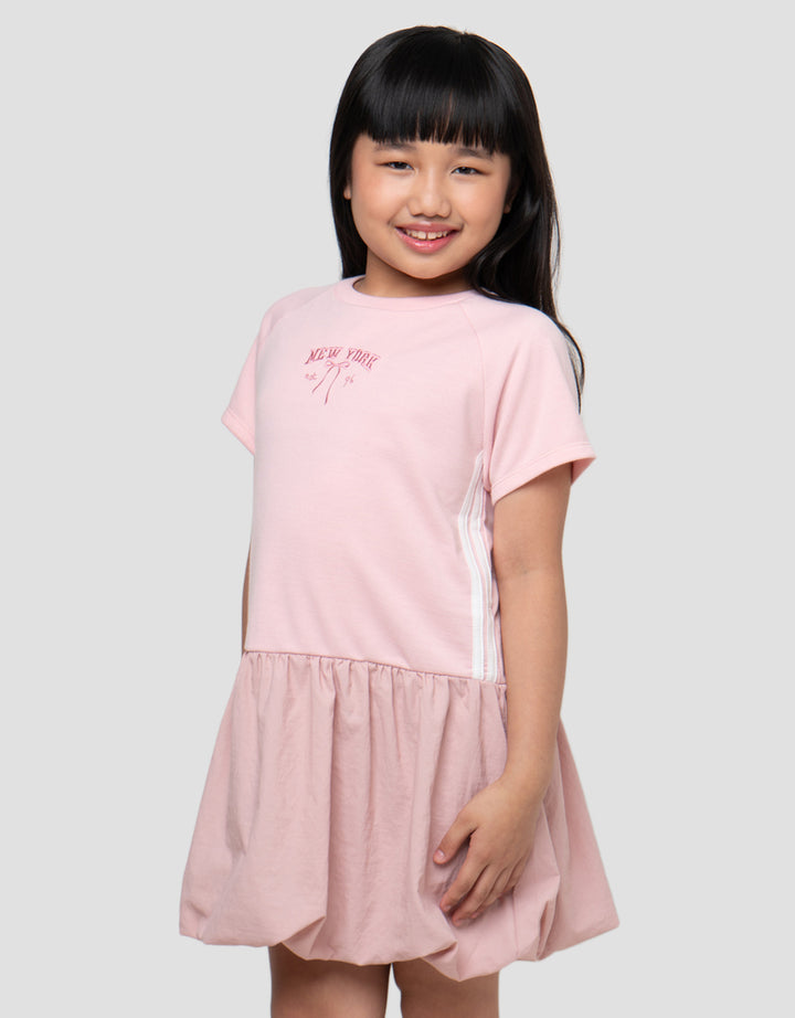 LITTLE M BALOON STRIPE TWO MIDI DRESS ANAK PEREMPUAN