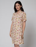 St. Yves Midi Dress Lengan Pendek Soft Lily