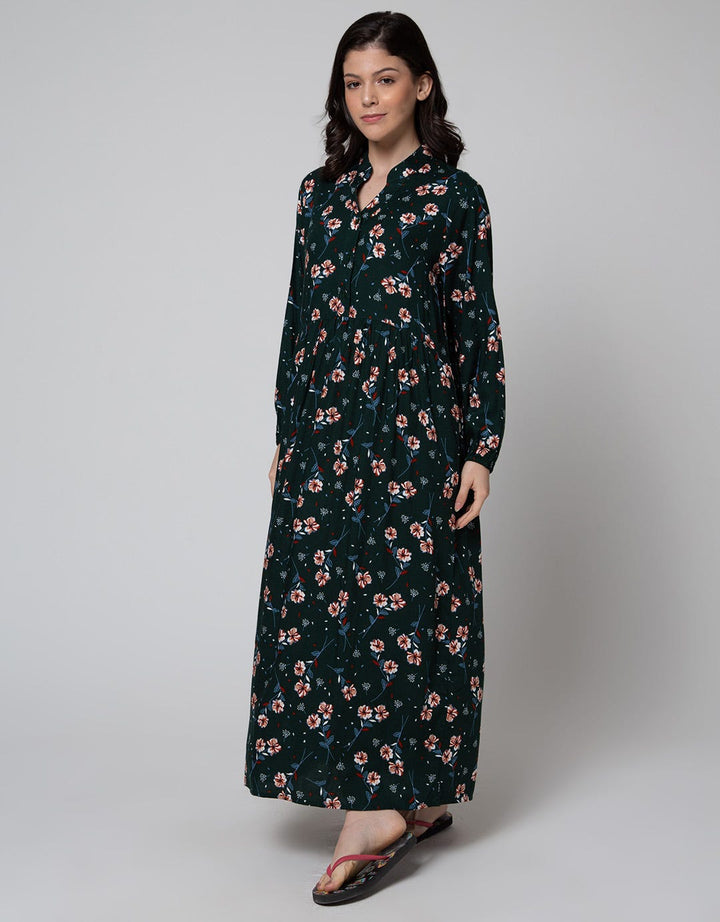 St. Yves Long Sleeve Maxi Dress Camelia Fall