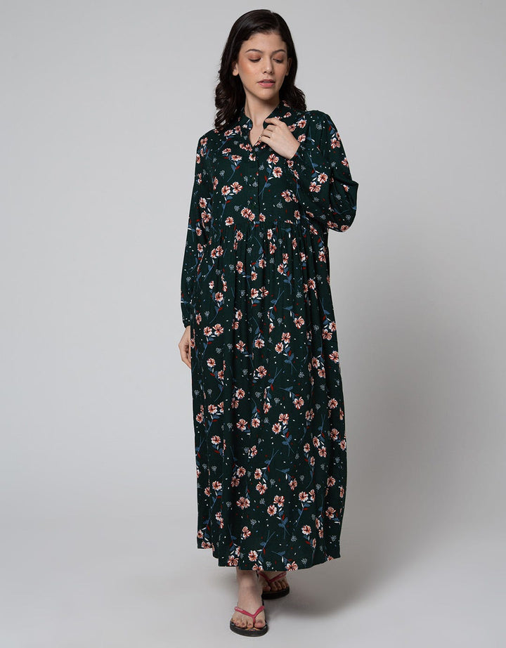 St. Yves Long Sleeve Maxi Dress Camelia Fall