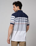 Cole Short Sleeve Polo Shirt Stripe Solid