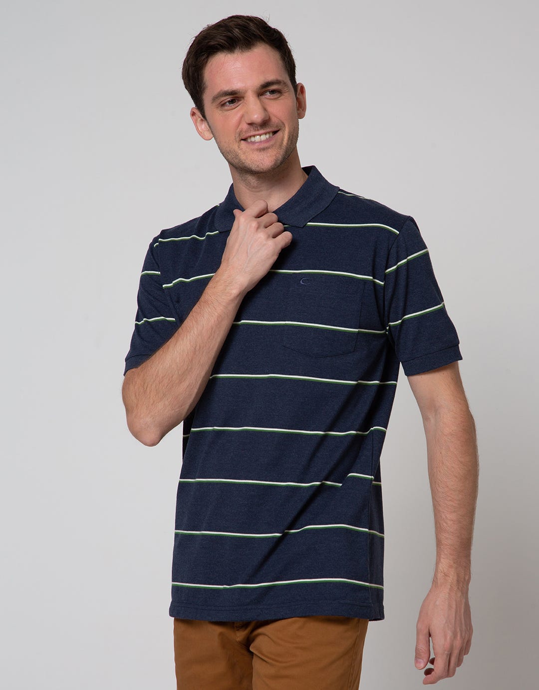Cole Stripe Min Polo Shirt Pria