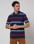 Cole Stripe Big Polo Shirt Pria