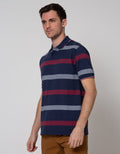 Cole Stripe Big Polo Shirt Pria