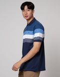 Cole Short Sleeve Polo Shirt Interlock Stripe Chest
