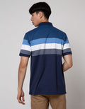 Cole Short Sleeve Polo Shirt Interlock Stripe Chest