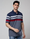Cole Interlock Stripe Polo Shirt Men